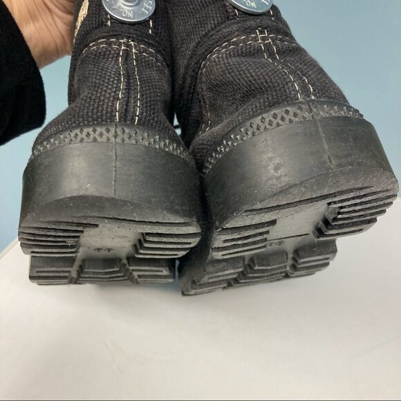 DIESEL Sz 38 Vintage  Combat Canvass Top and Rubber Sole Lace Up Booties - Picture 9 of 11